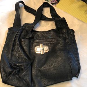 Black leather makoski purse